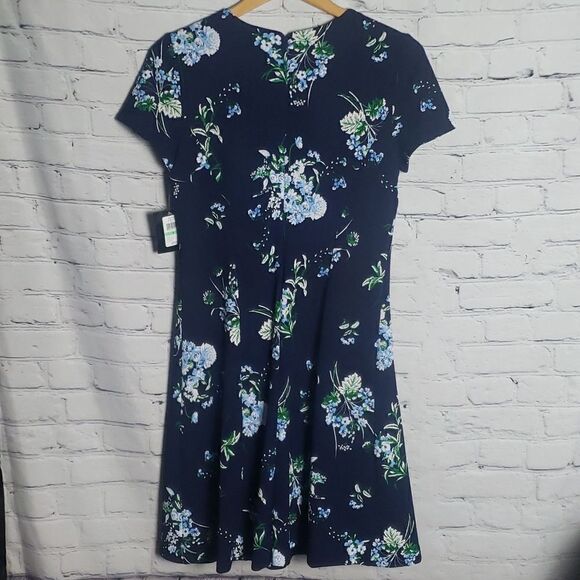 JH Navy Blue Floral Dress - Picture 3 of 12